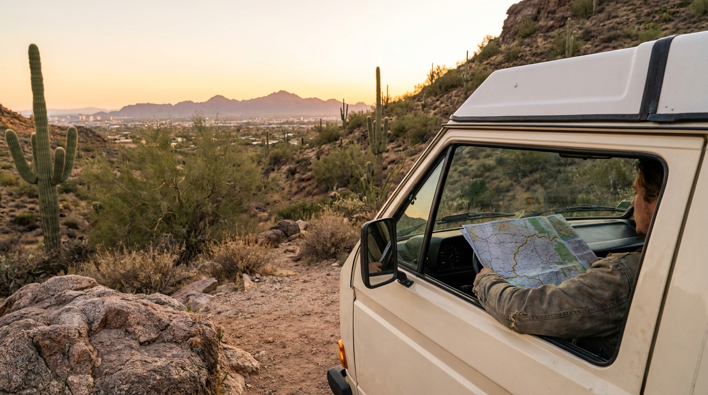 Map for Budget RV Itinerary in Phoenix - Affordable Routes 2026